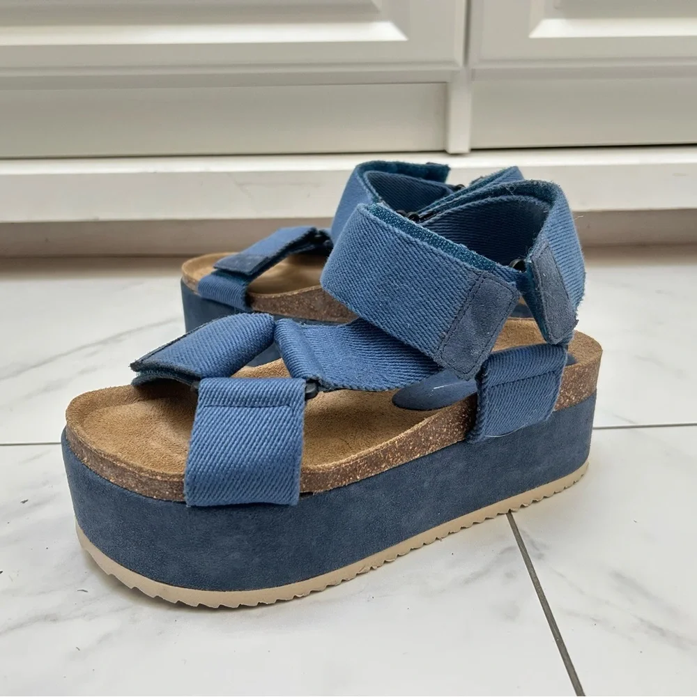 Free People X Intentionally Blank Rule Breaker Remix Flatforms Sandals - EU39 - Picture 4 of 6